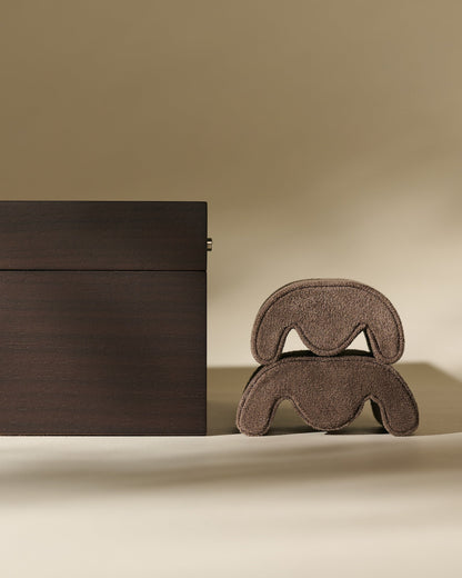 Grove 6 Slot Wooden Watch Box - Dark Walnut Wood - Closed Lid