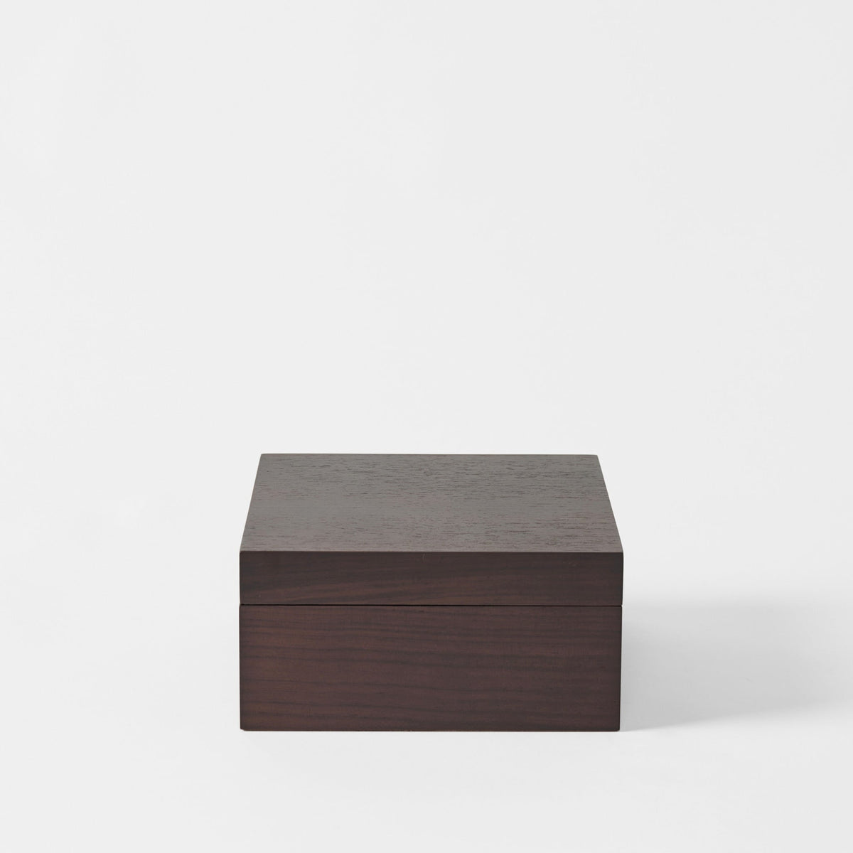 Grove 6 Slot Wooden Watch Box - Dark Walnut Wood - Closed Lid