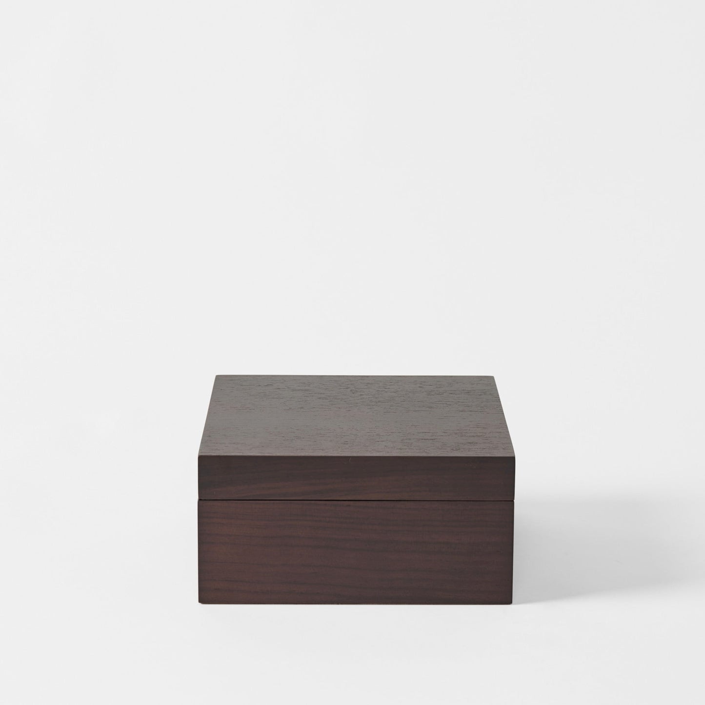 Grove 6 Slot Wooden Watch Box - Dark Walnut Wood - Closed Lid