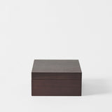 Grove 6 Slot Wooden Watch Box - Dark Walnut Wood - Closed Lid