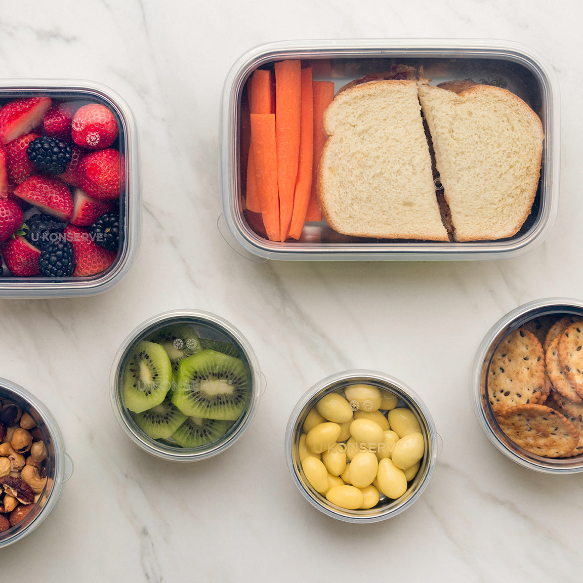 Round Stainless Steel Nesting Food Containers, Set of 3