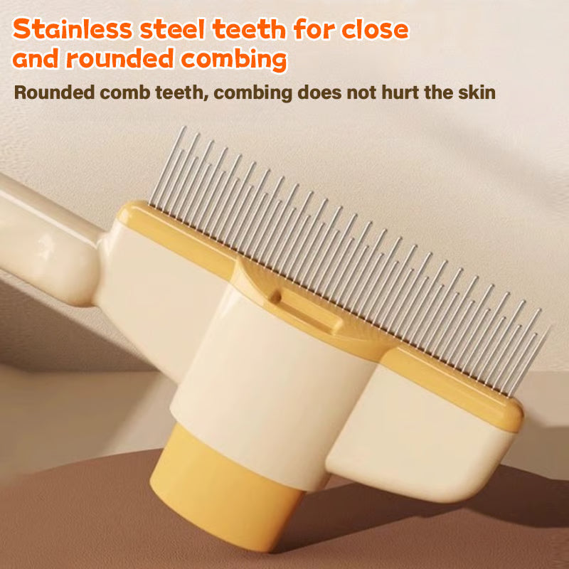 Self-Cleaning Pet Flea Comb & Grooming Brush+