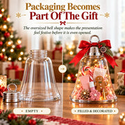 🔔Fill-Your-Own Christmas Bell Gift Box -- Clear DIY Surprise Container for Small Gifts & Stocking Stuffers
