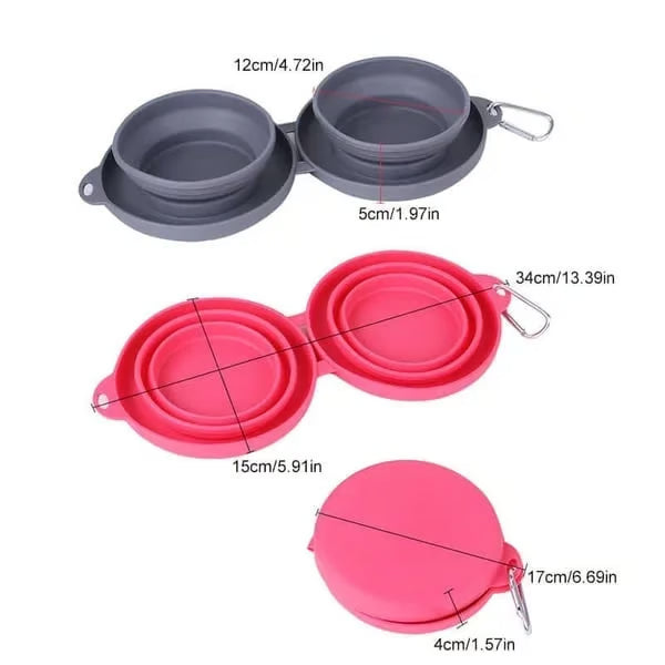 Collapsible Travel Dog Bowl Set
