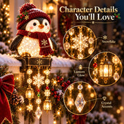 💯🎄 Christmas Porch Railing Lights – 4 Festive Character Designs