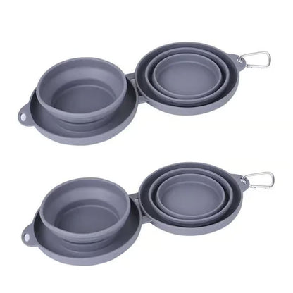 Collapsible Travel Dog Bowl Set