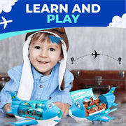 Colorful LED Bump & Go Airplane Toy for Kids