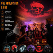 👻 HOT SALE 50% OFF👻Plug-&-Play Halloween HD Star Projector, Spooky Night Light for Room Party Decor
