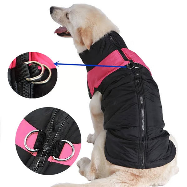 Winter Warm Waterproof Dog Vest with Zipper (S-7XL)