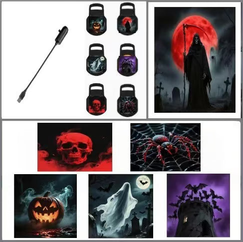 👻 HOT SALE 50% OFF👻Plug-&-Play Halloween HD Star Projector, Spooky Night Light for Room Party Decor