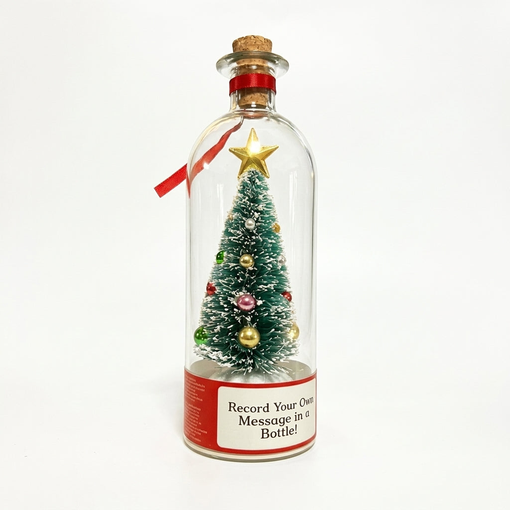 🎁 Christmas Hot Sale 65% OFF - Recordable Christmas Message Glas Bottle with Mini Tree