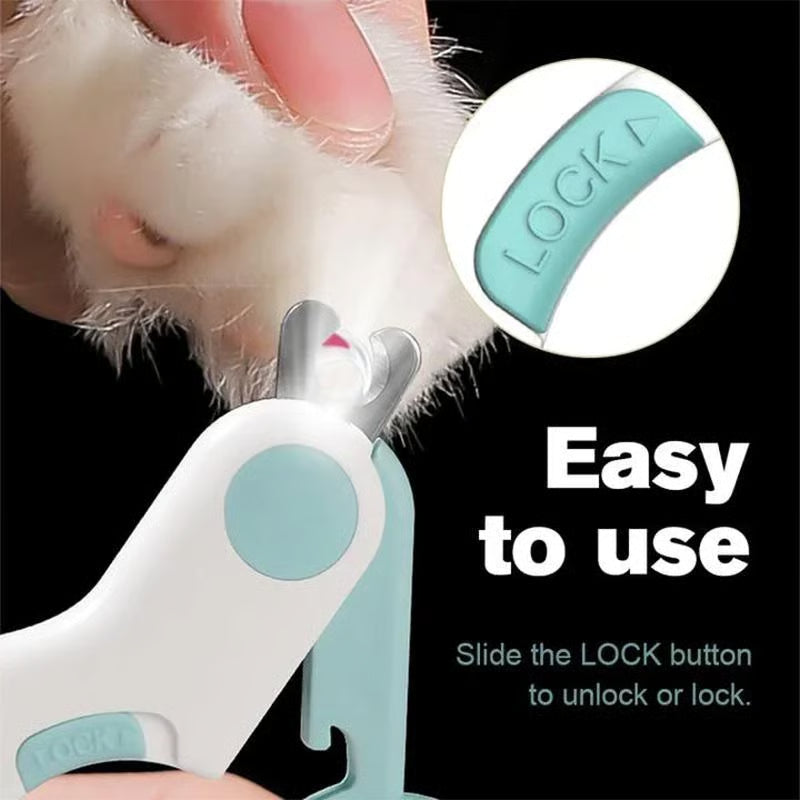 LED Pet Nail Clipper with Safety Lock