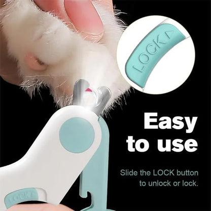 LED Pet Nail Clipper with Safety Lock