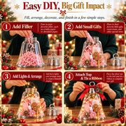 🔔Fill-Your-Own Christmas Bell Gift Box -- Clear DIY Surprise Container for Small Gifts & Stocking Stuffers