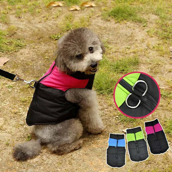 Winter Warm Waterproof Dog Vest with Zipper (S-7XL)