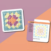 50 Crochet Granny Square Pattern Cards