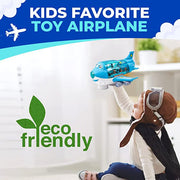 Colorful LED Bump & Go Airplane Toy for Kids