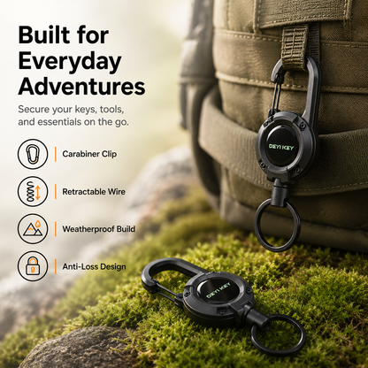 Heavy-Duty Retractable Key Holder.