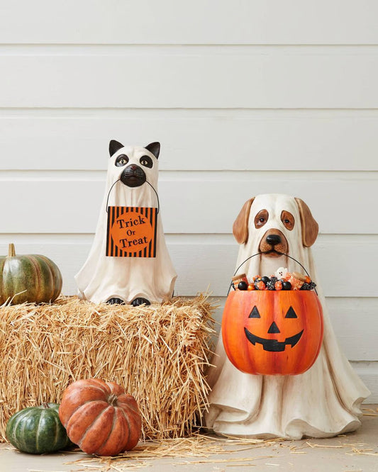 🎃🔥Ghost Dog & Cat Candy Bowl