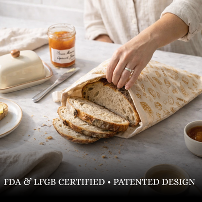 Premium 100% Cotton-Beeswax Bread Bags