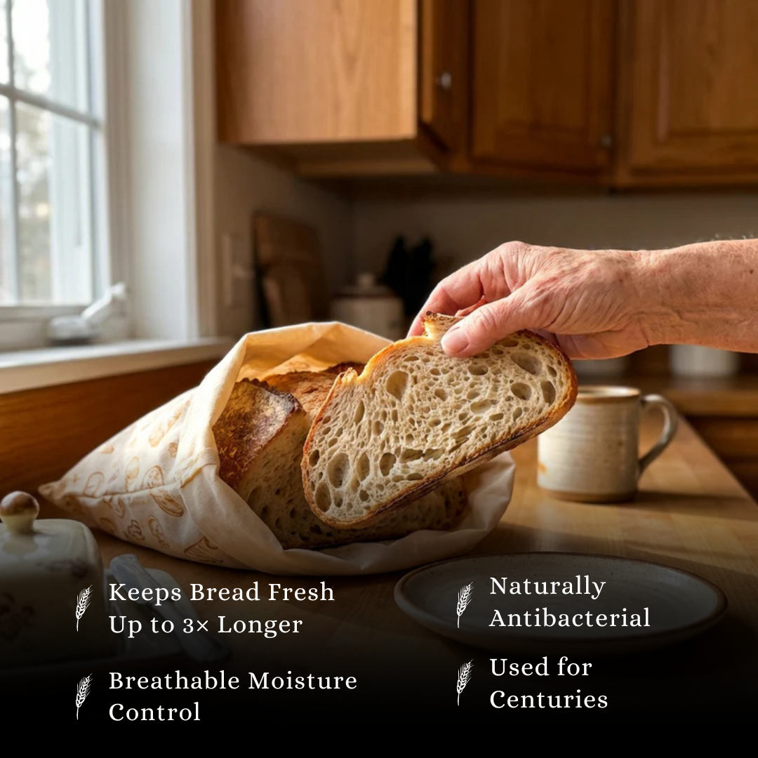 Premium 100% Cotton-Beeswax Bread Bags