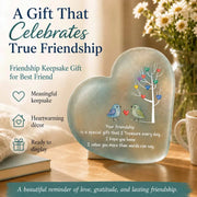 🌊Heartfelt Friendship Seaglass Keepsake Plaque-✨Shaped by Sea Nature & Crafted by Hand