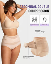 🌸Last Day-Buy 1 Get 3 Packs✨Plus-Size High-Waist Cross Tummy Control Panties