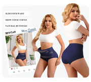🌸Last Day-Buy 1 Get 3 Packs✨Plus-Size High-Waist Cross Tummy Control Panties