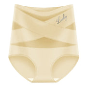 🌸Last Day-Buy 1 Get 3 Packs✨Plus-Size High-Waist Cross Tummy Control Panties