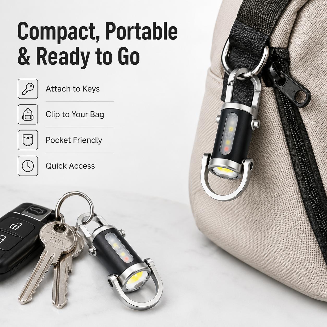 Rechargeable Mini Keychain Pocket Torch.