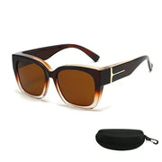 Polarized Square Sunglasses with Wrap-Around Design