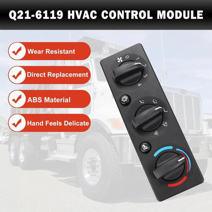 A/C Climate Control Module Panel Q21-6119 For Peterbilt Truck H