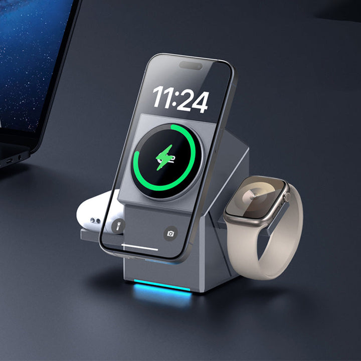 ⏳Time-Limited Special 65% OFF⏰3-in-1 Foldable Magnetic Wireless Charging Station📱🔋