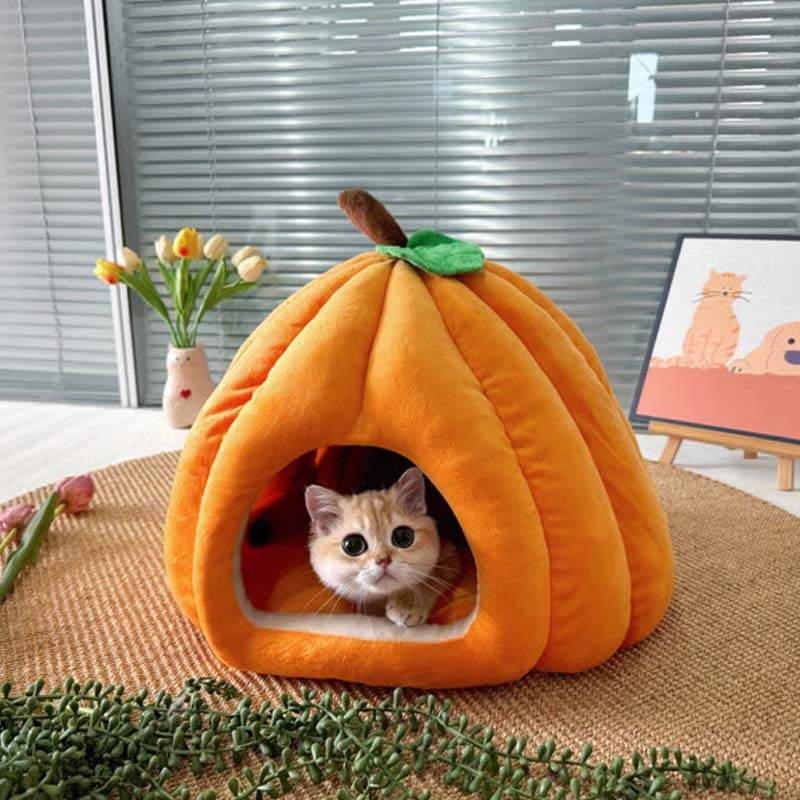 🐱🐾Warm & Cozy Semi-Enclosed Pet Bed🐶