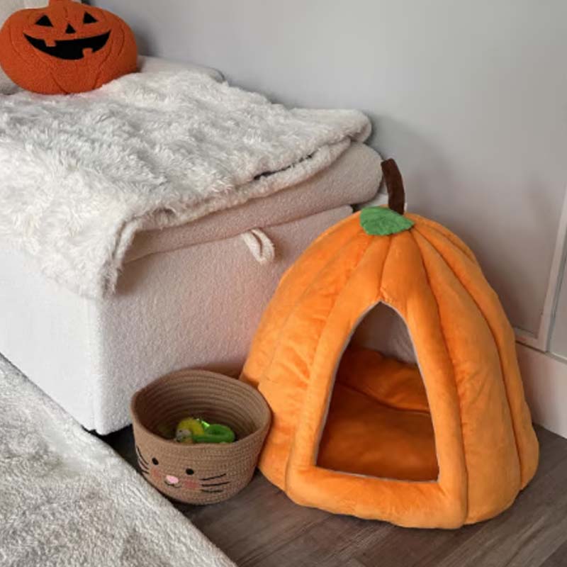 🐱🐾Warm & Cozy Semi-Enclosed Pet Bed🐶