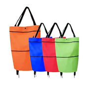 Must‑Have Household Gadget🔥 2‑in‑1 Foldable Shopping Cart. Easy To Carry, Quick Fold Design, Solve All Your Heavy‑load Shopping Troubles