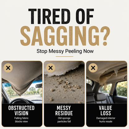 🎉49K+ Sold 🚗 Waterproof Car Headliner Repair Glue, High Strength Adhesive for Sagging Car Ceiling & Interior