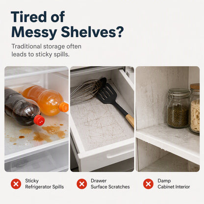 🧊🛡️ Waterproof Fridge Shelf Liners – Non-slip, easy-clean & food-safe – Keeps fridge shelves fresh & organized ✨