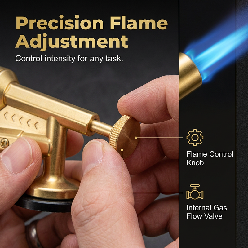 🍖🔥Portable Butane Torch with Adjustable Burner & Safety Lock⚡