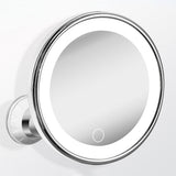 10x Magnifying Makeup Mirror with LED Light and Suction Cup