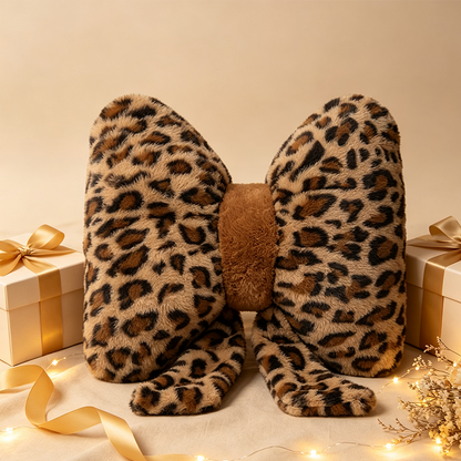 🐆🎀Leopard Print Bowknot Throw Pillow