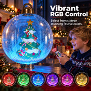 Inflatable Christmas Ball with Colorful LED Lights