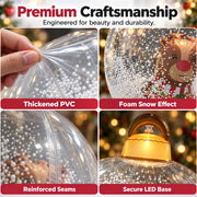 Inflatable Christmas Ball with Colorful LED Lights