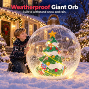 Inflatable Christmas Ball with Colorful LED Lights