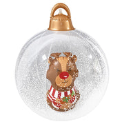Inflatable Christmas Ball with Colorful LED Lights