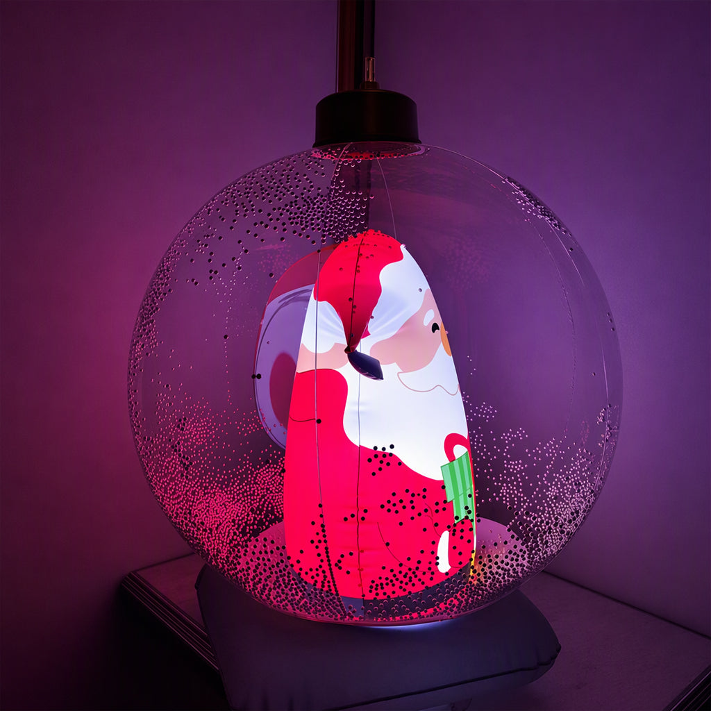 Inflatable Christmas Ball with Colorful LED Lights