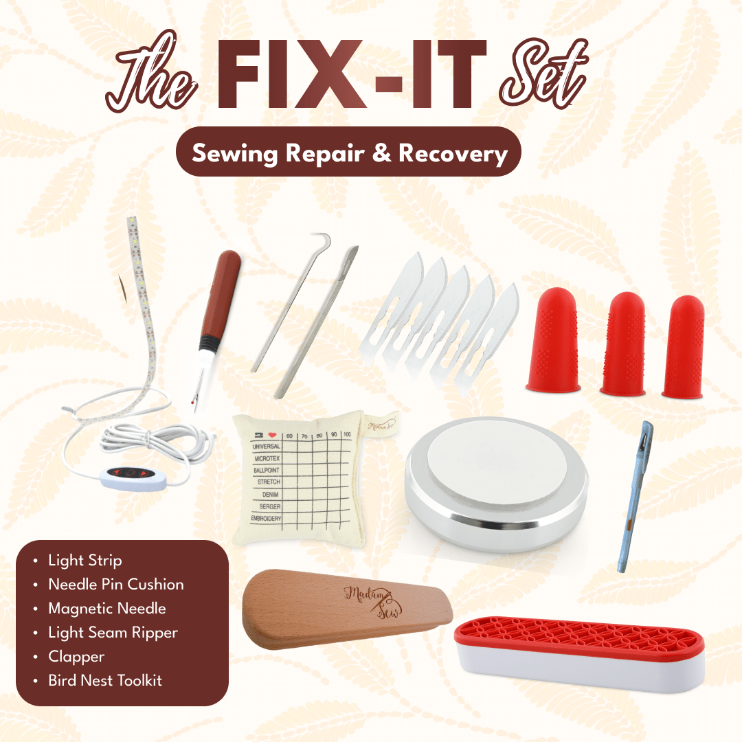 The Fix-It Kit - 10 Piece Sewing Repair & Recovery Set